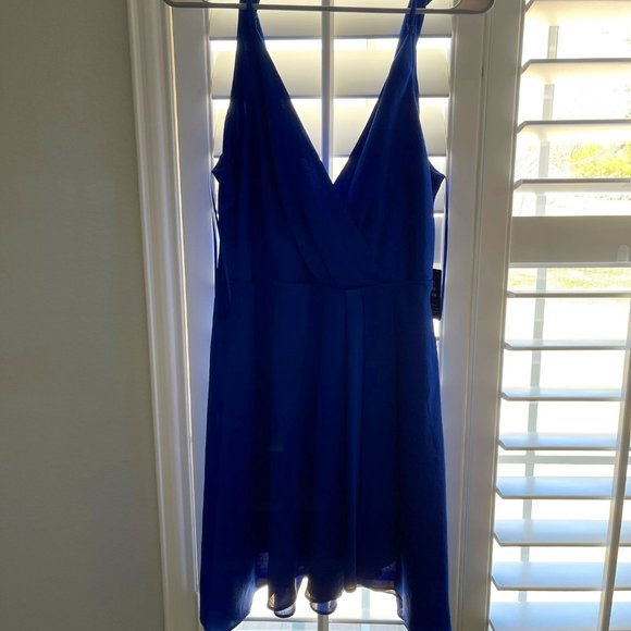 NWT Royal Blue Size S Express Mini Dress - Picture 1 of 2